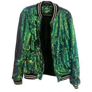 Jaded London Sequins Bomber Jacket
